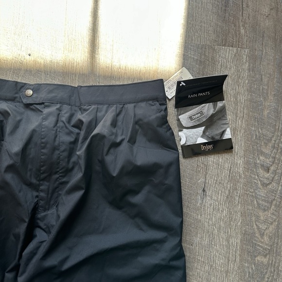 NEW Dryjoys By Footjoy VINTAGE Performance Rain Pants Golf Black Men's X LARGE - Picture 2 of 11
